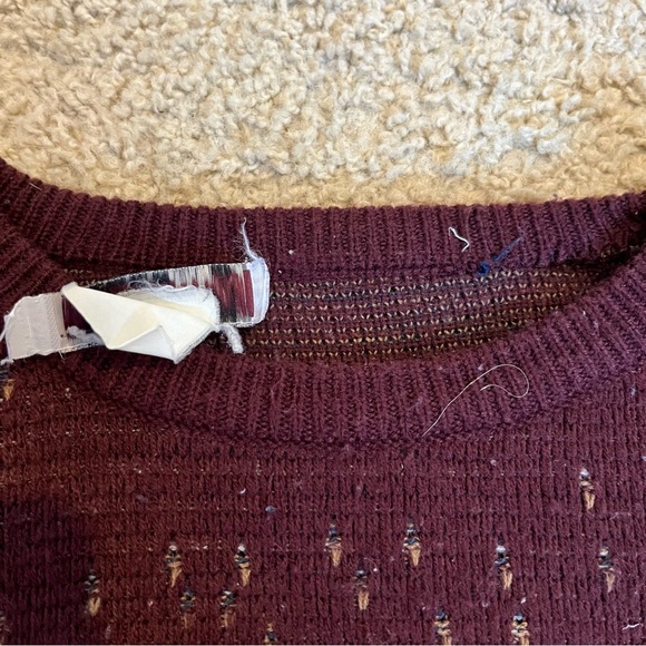 5/$25 Vintage Mens Victory Sweater Sweatshirt Cabin Cottage Fever M L ? Burgundy - Picture 2 of 11